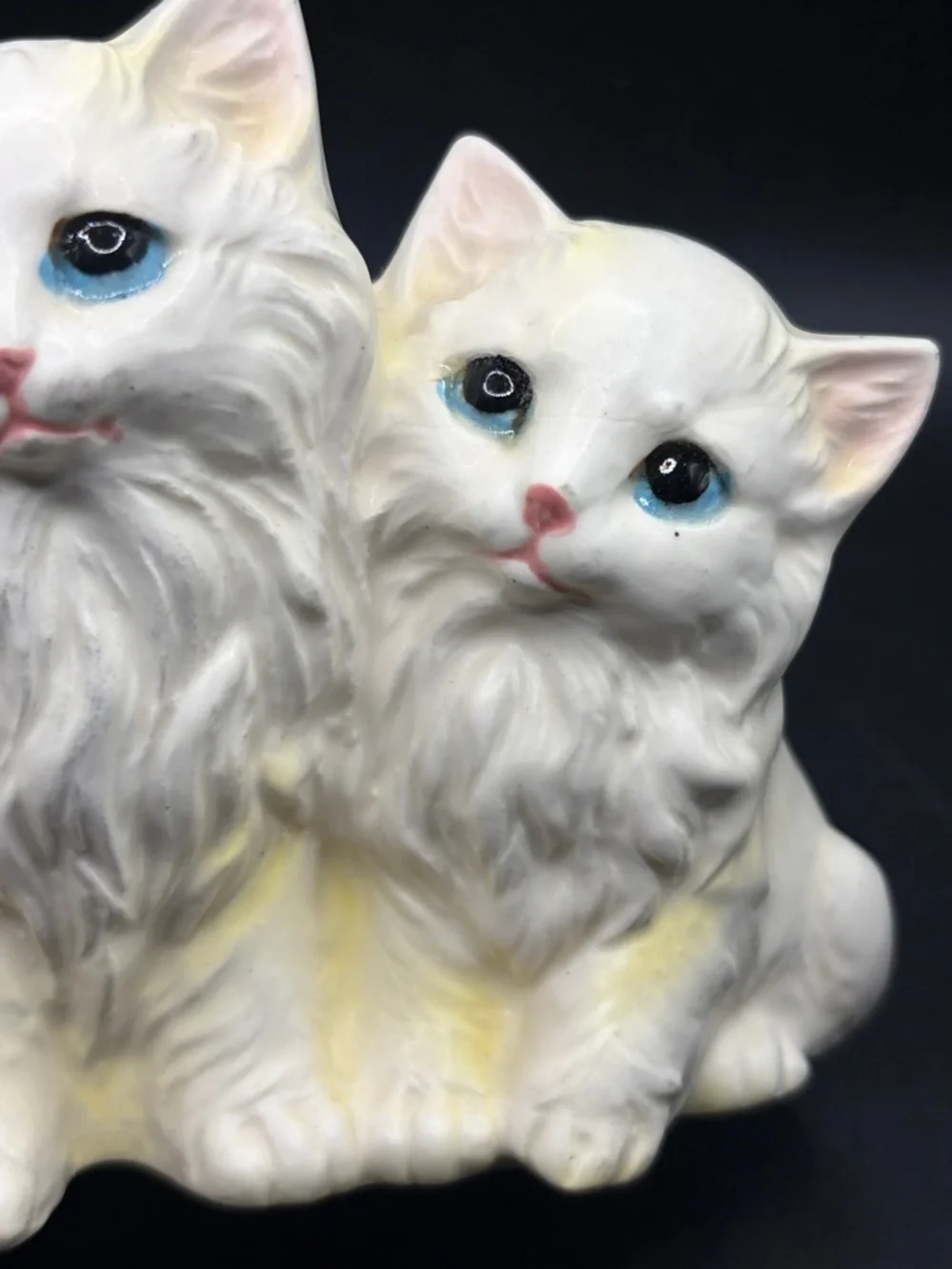 Napcoware Vintage Napco Three White Kittens Ceramic Kitty Cat Planter Vase Decor